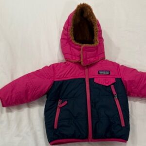Patagonia Fuchsia and Navy Infant Jacket - Reversible